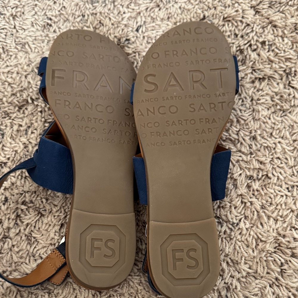 SARTO By Franco Sarto Navy Strappy Sandals - Picture 2 of 3